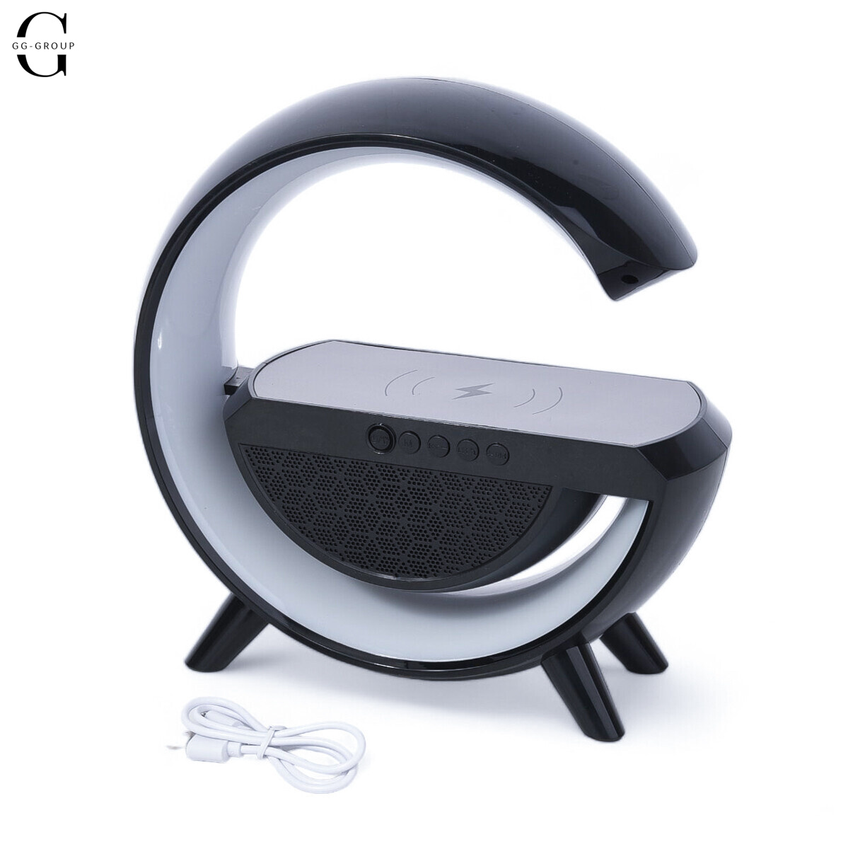 Ночник Smart Light Sound Machine с беспроводной зарядкой и Bluetooth колонкой 